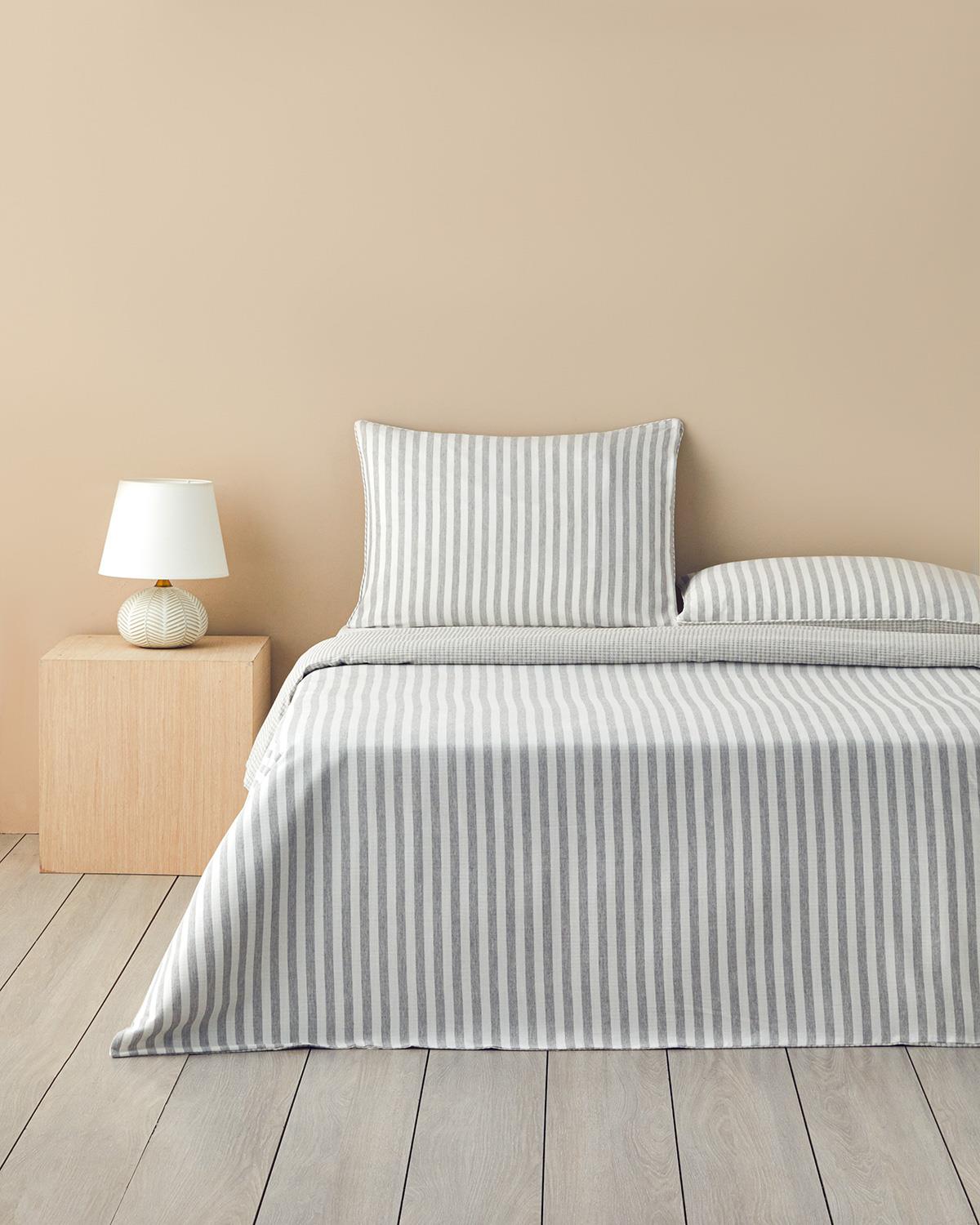 Pure Waffle İpliği Boyalı Çift Kişilik Nevresim Takımı 200x220 cm Gri