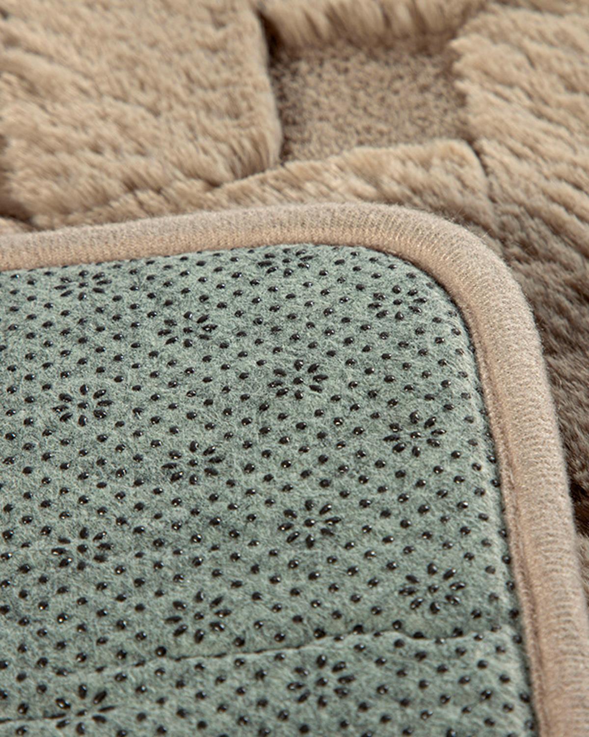 Rabbit Grid Polyester Halı 80x150 cm Bej