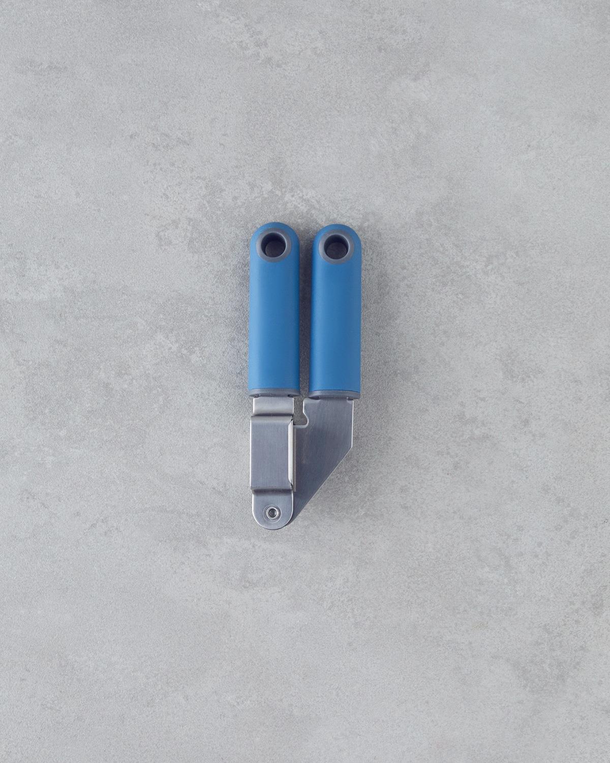 Rachelle Plastik Sarımsak Ezici Mutfak Gereci 15,5 cm Mavi - Gri