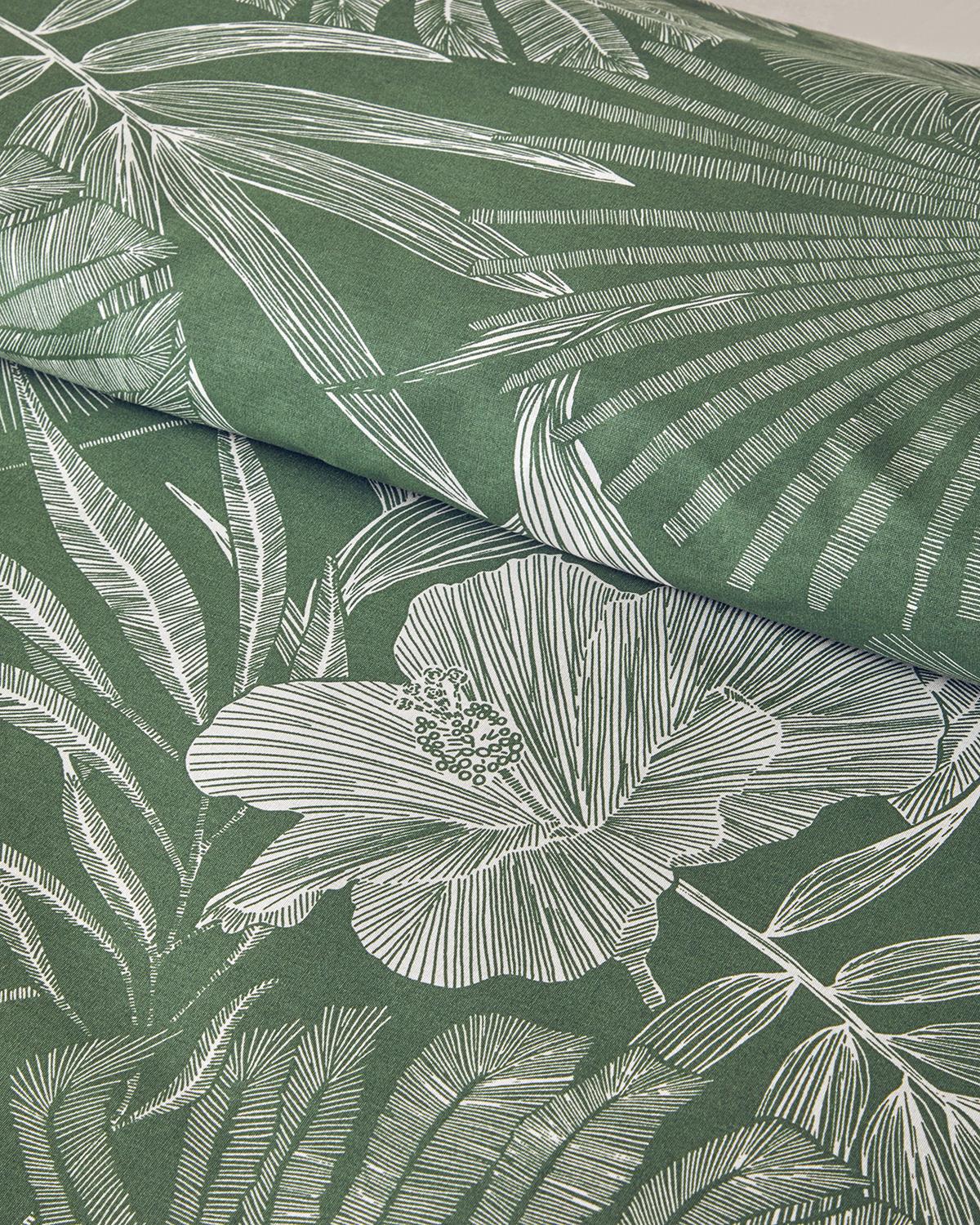 Rainforest Pamuk Çift Kişilik Nevresim Takımı 200x220 cm Yeşil