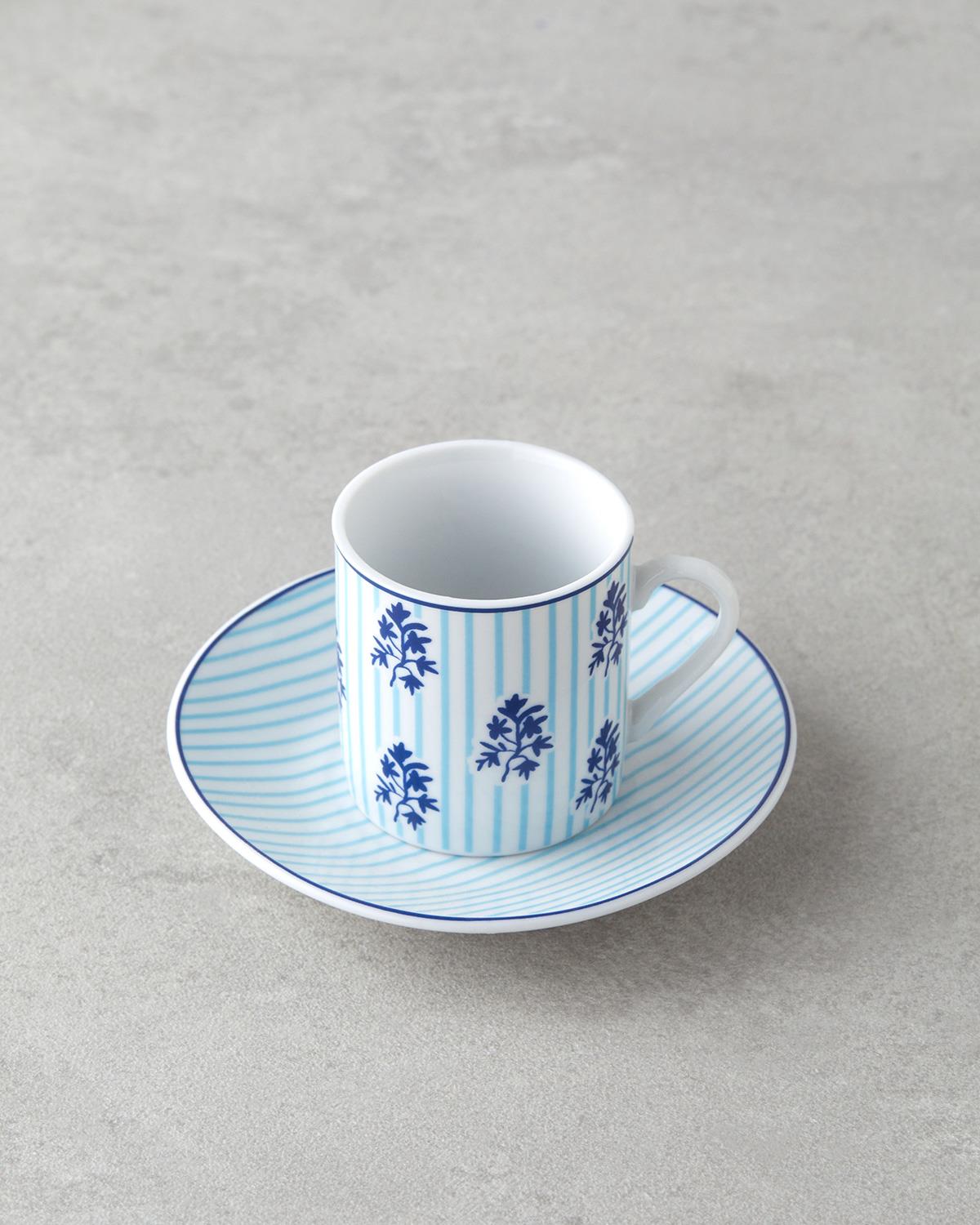 Rapture Porselen 4 Parça 2 Kişilik Kahve Fincan Takımı 80 ml Mavi