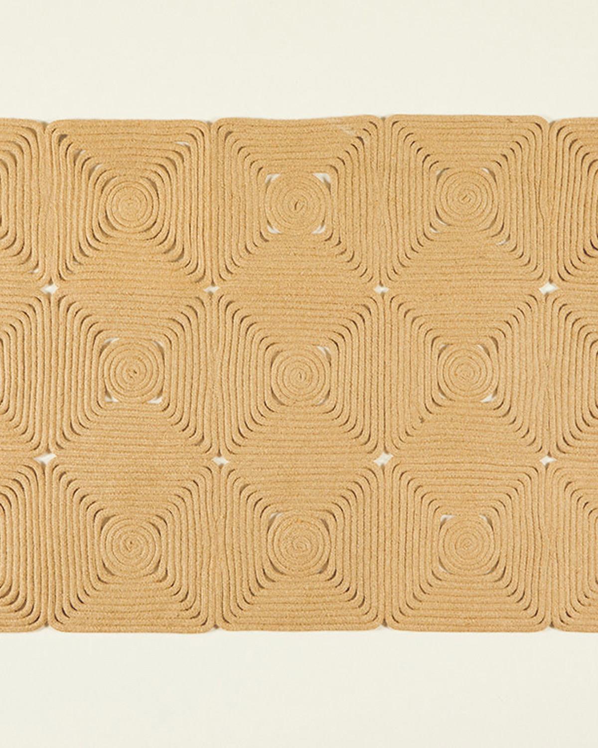Rectangular Dekoratif Jüt Kilim Naturel