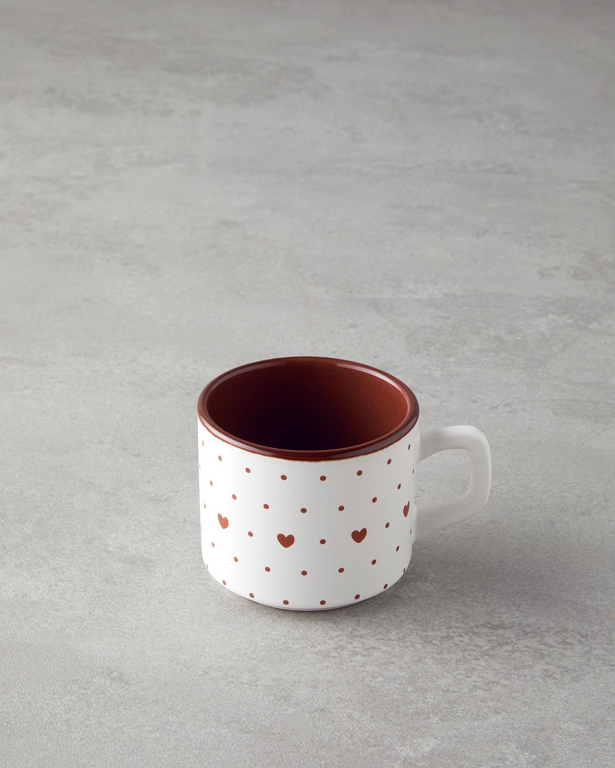 Remixy Seramik 2'li Çay Fincanı Takımı 184 ml Bordo