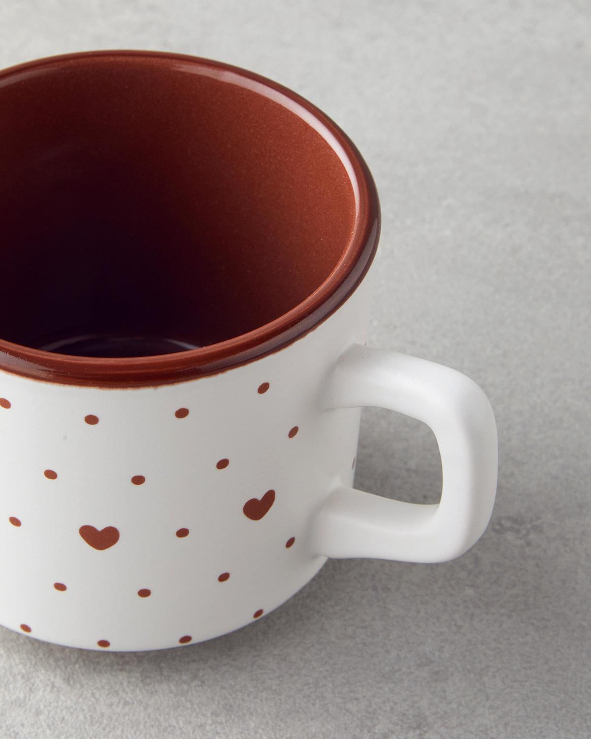 Remixy Seramik 2'li Çay Fincanı Takımı 184 ml Bordo