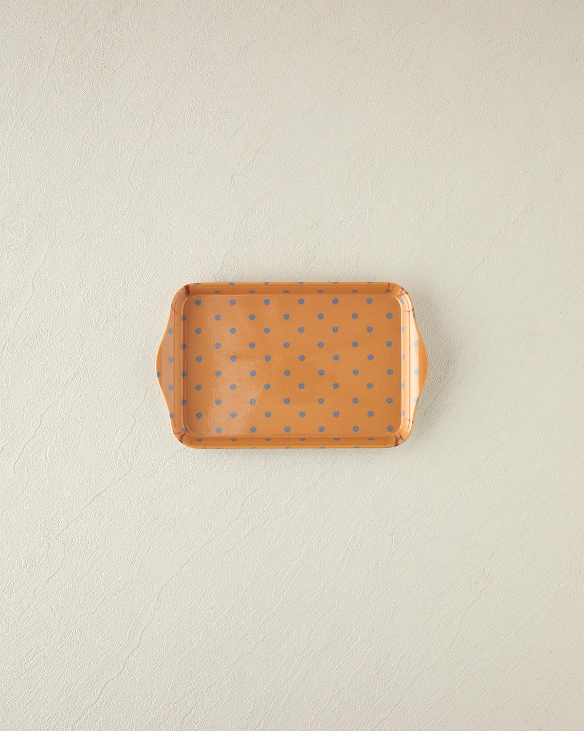 Retro Fleur Melamin Tepsi 23x14 cm Sarı