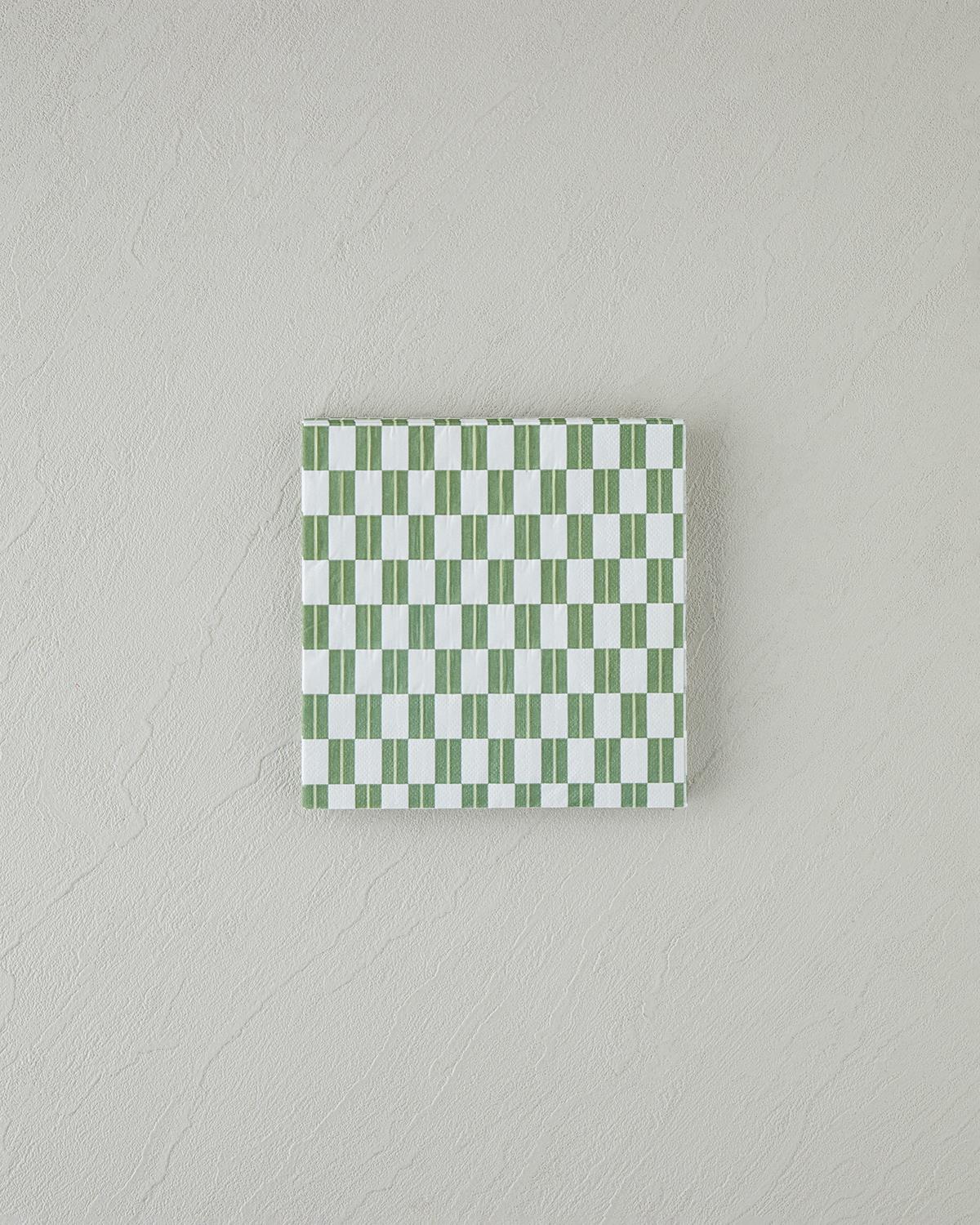 Retro Trellis Kağıt 20'li Kağıt Peçete 33x33 cm Yeşil