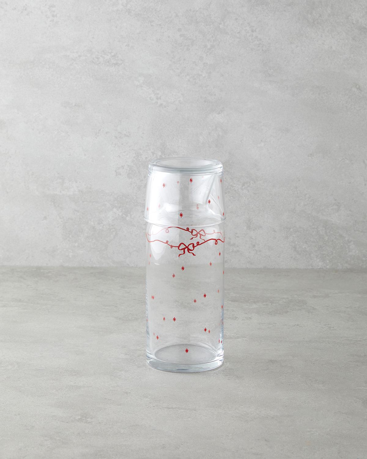 Ribbon Joy Cam Sürahi 700 Ml + 220 Ml Kırmızı