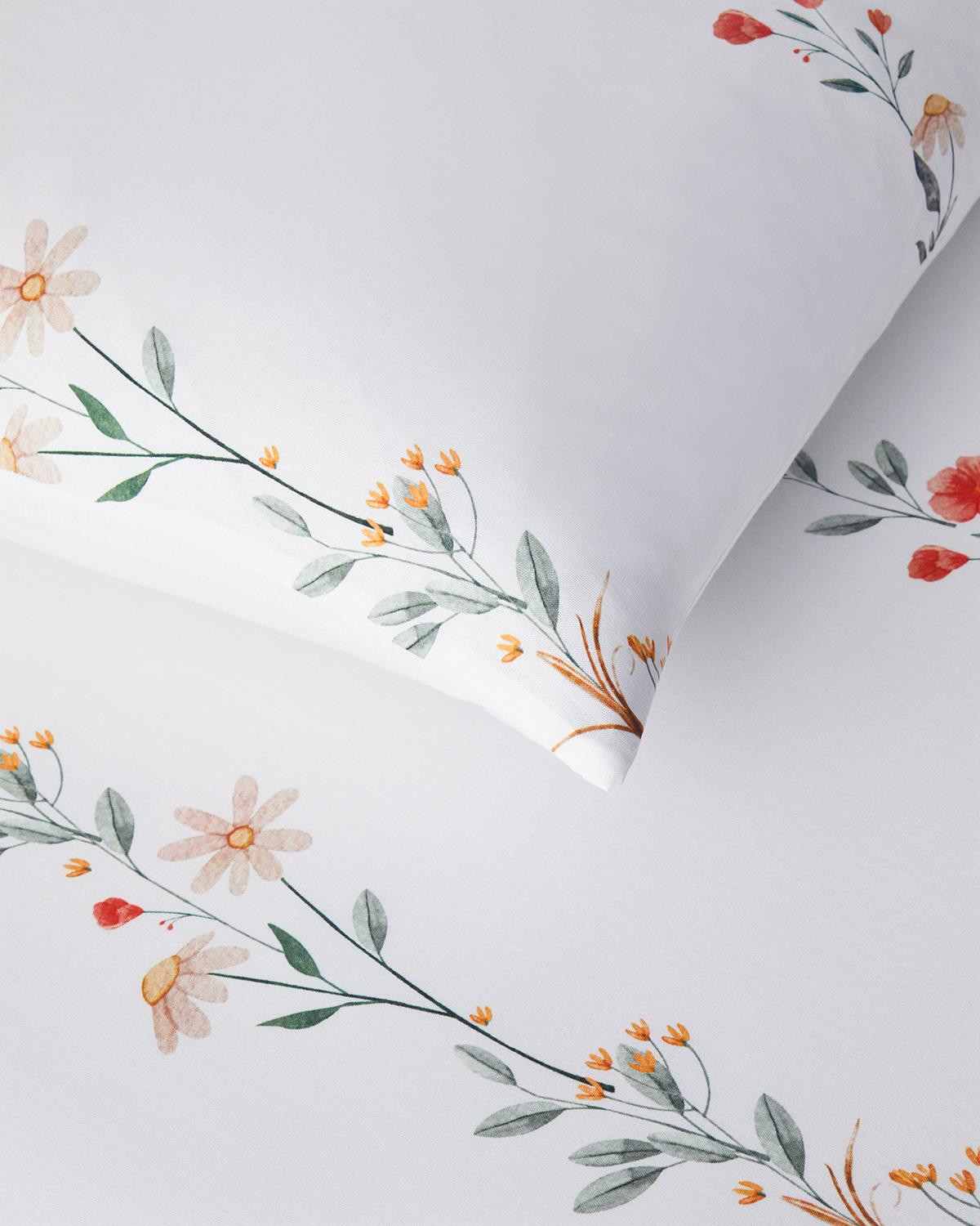 Romantic Line Dijital Baskılı Soft Cotton Çift Kişilik Nevresim Takımı Açık Pembe