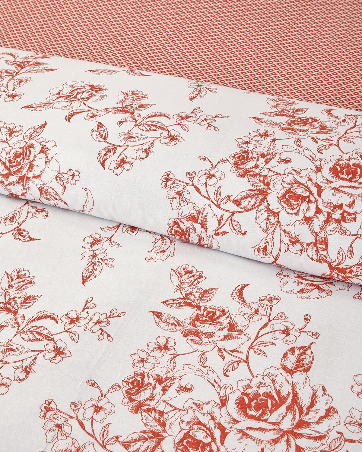 Rosey Violen Çift Kişilik Nevresim Takımı Turuncu