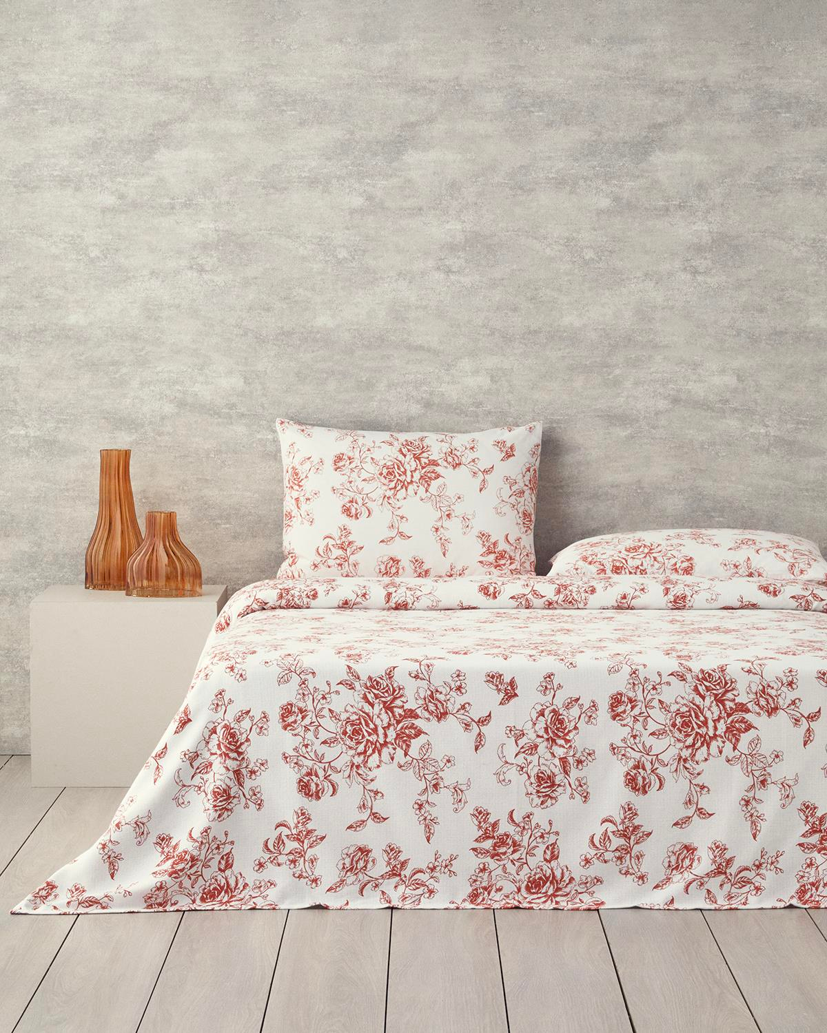 Rosey Violen Tek Kişilik Pike Takımı Turuncu