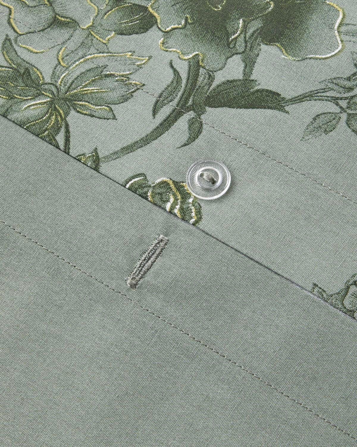 Rosy Glow Pamuk Tek Kişilik Nevresim Takımı 160x220 cm Yeşil