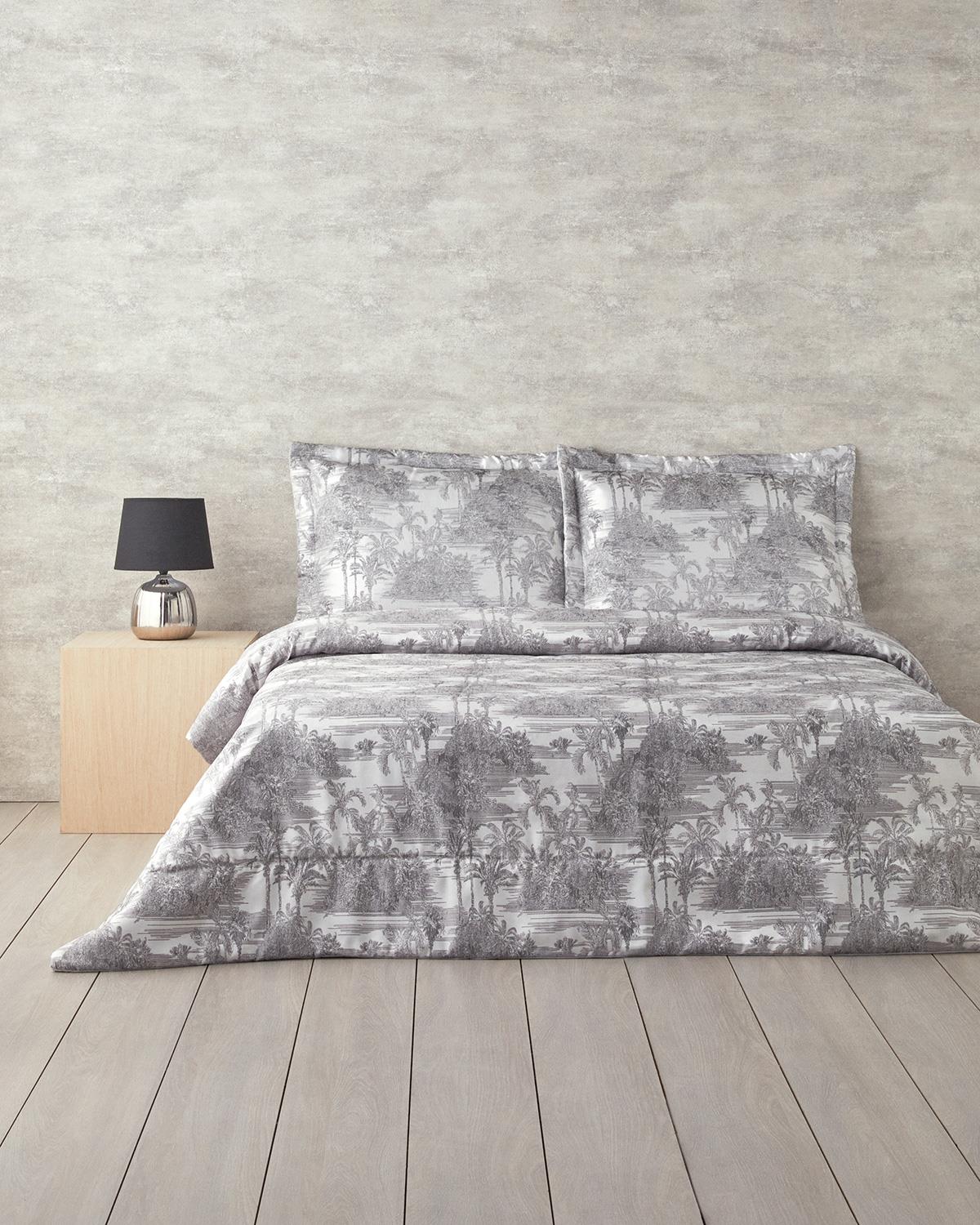 Royal Elegance Jakarlı Çift Kişilik Yatak Örtüsü Takımı 240X260 cm Antrasit