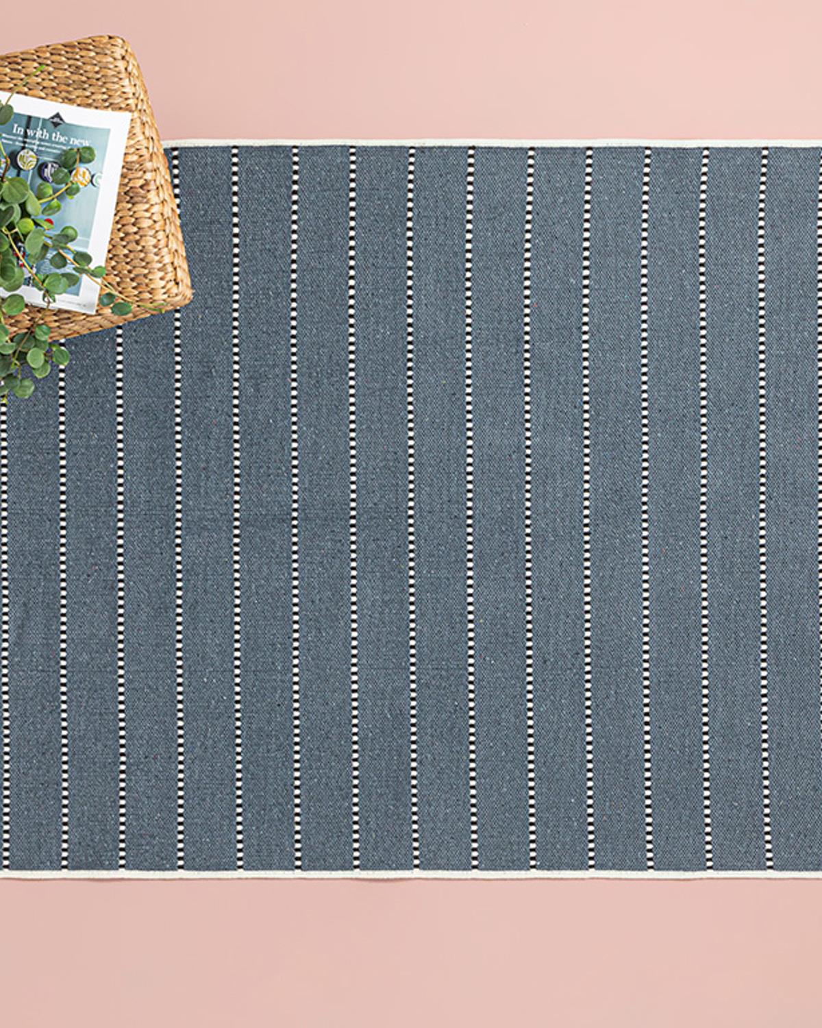 Royal Stripes Dokuma Kilim Krem Siyah