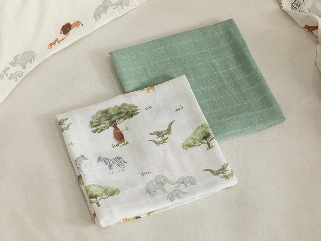 Safarı Pamuk Müslin Set Yeşil