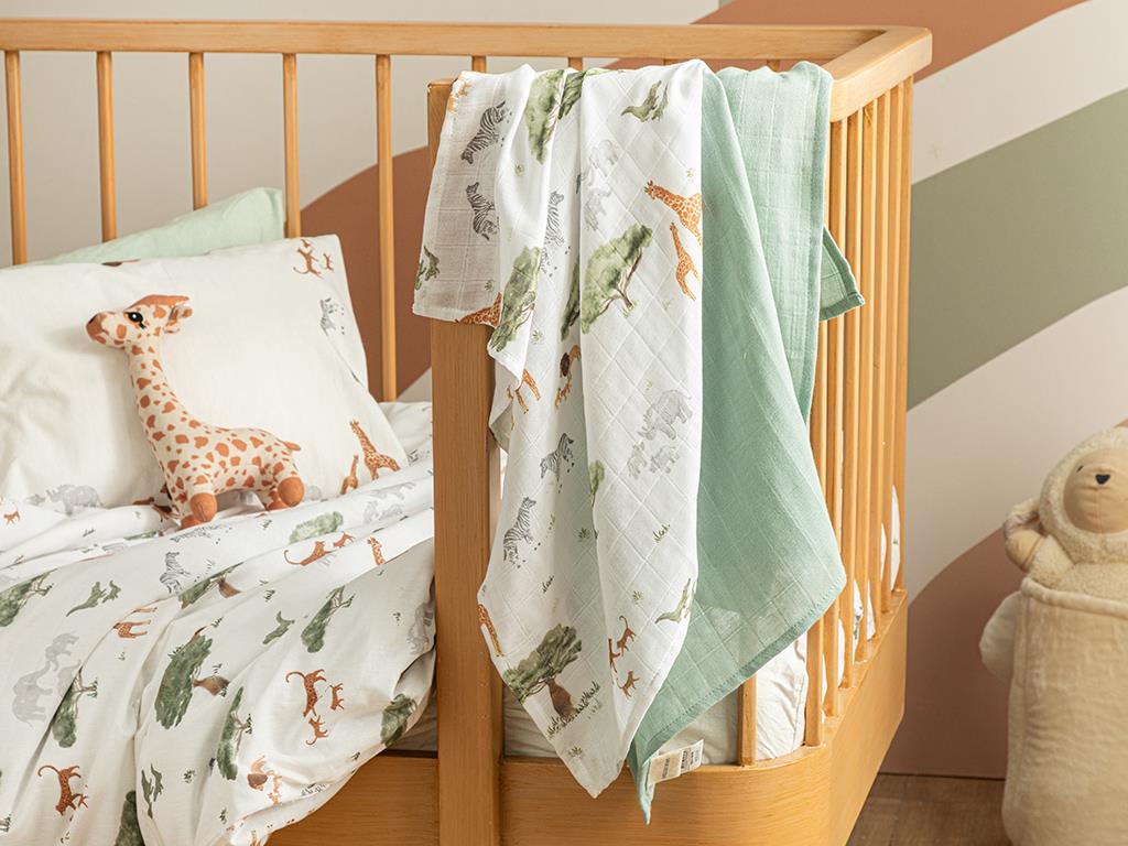 Safarı Pamuk Müslin Set Yeşil
