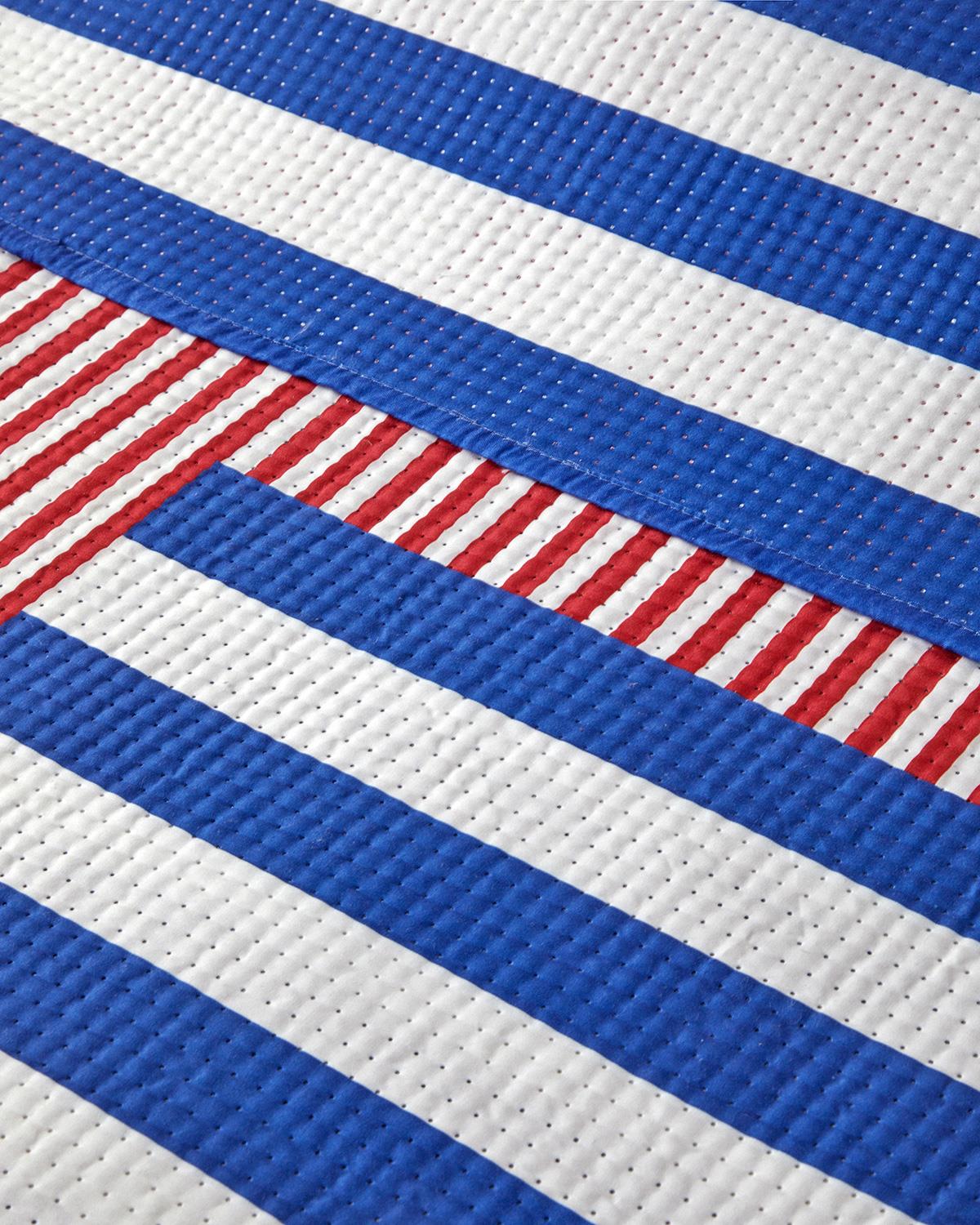 Sailor’S Stripe King Size Çok Amaçlı Örtü Kırmızı - Lacivert
