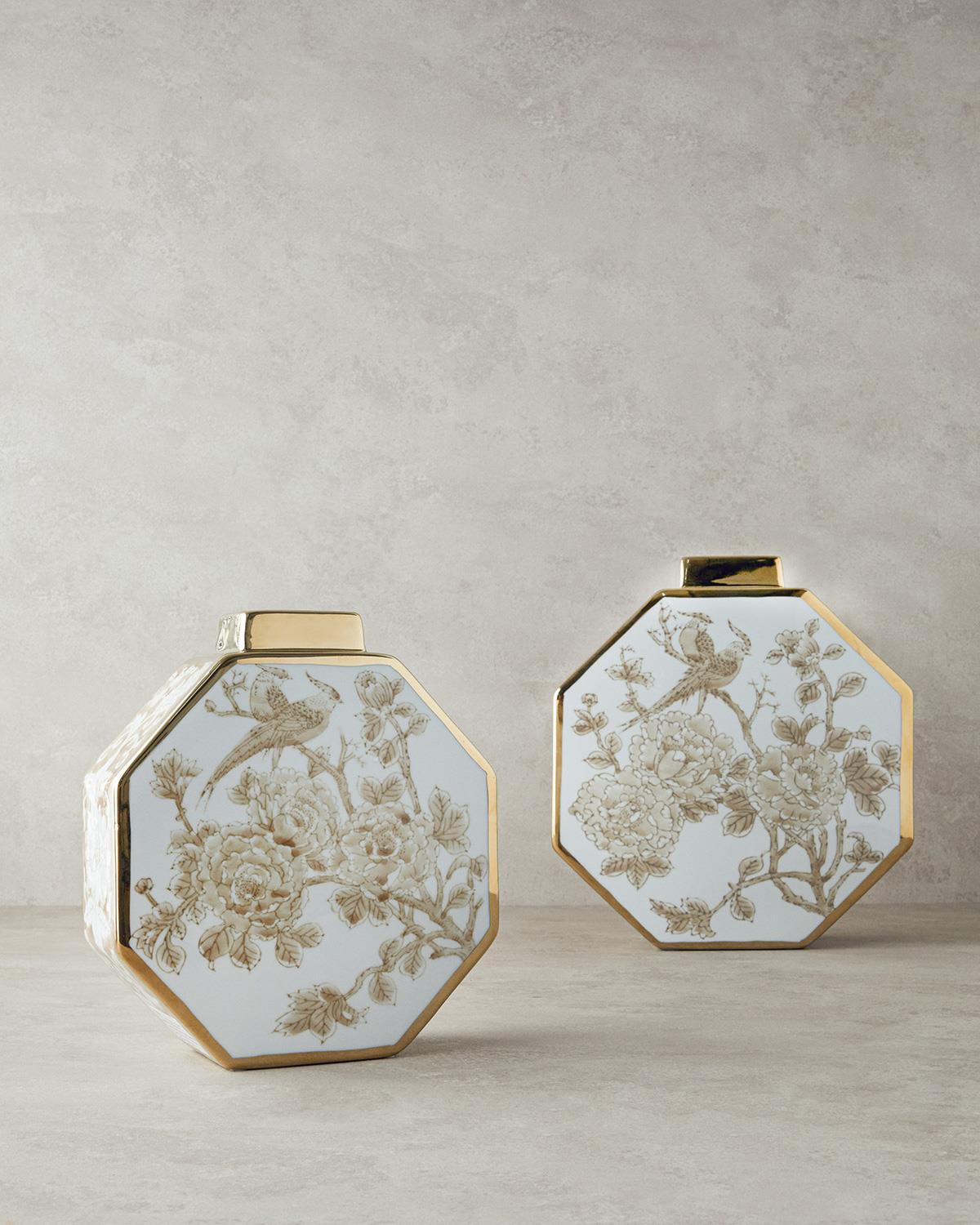 Sakura Garden Porselen Vazo Gold