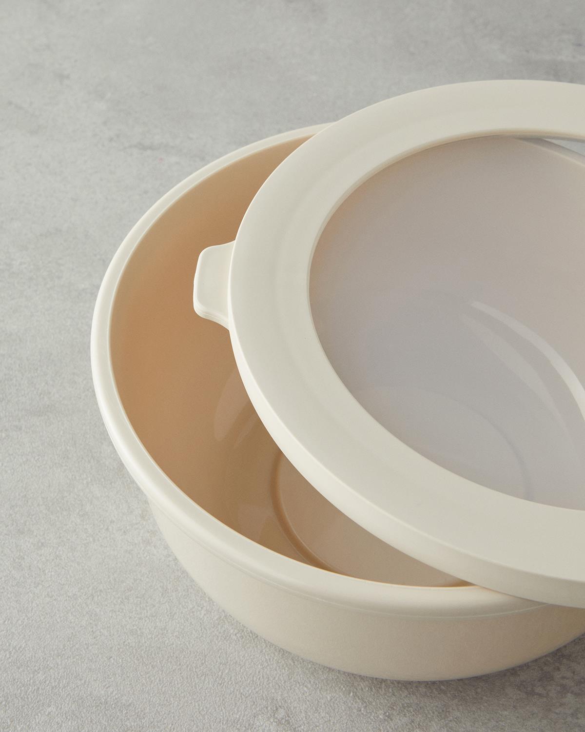 Sara Plastik 3'lü Saklama Kabı 1,5 + 2,5 + 4 lt Krem