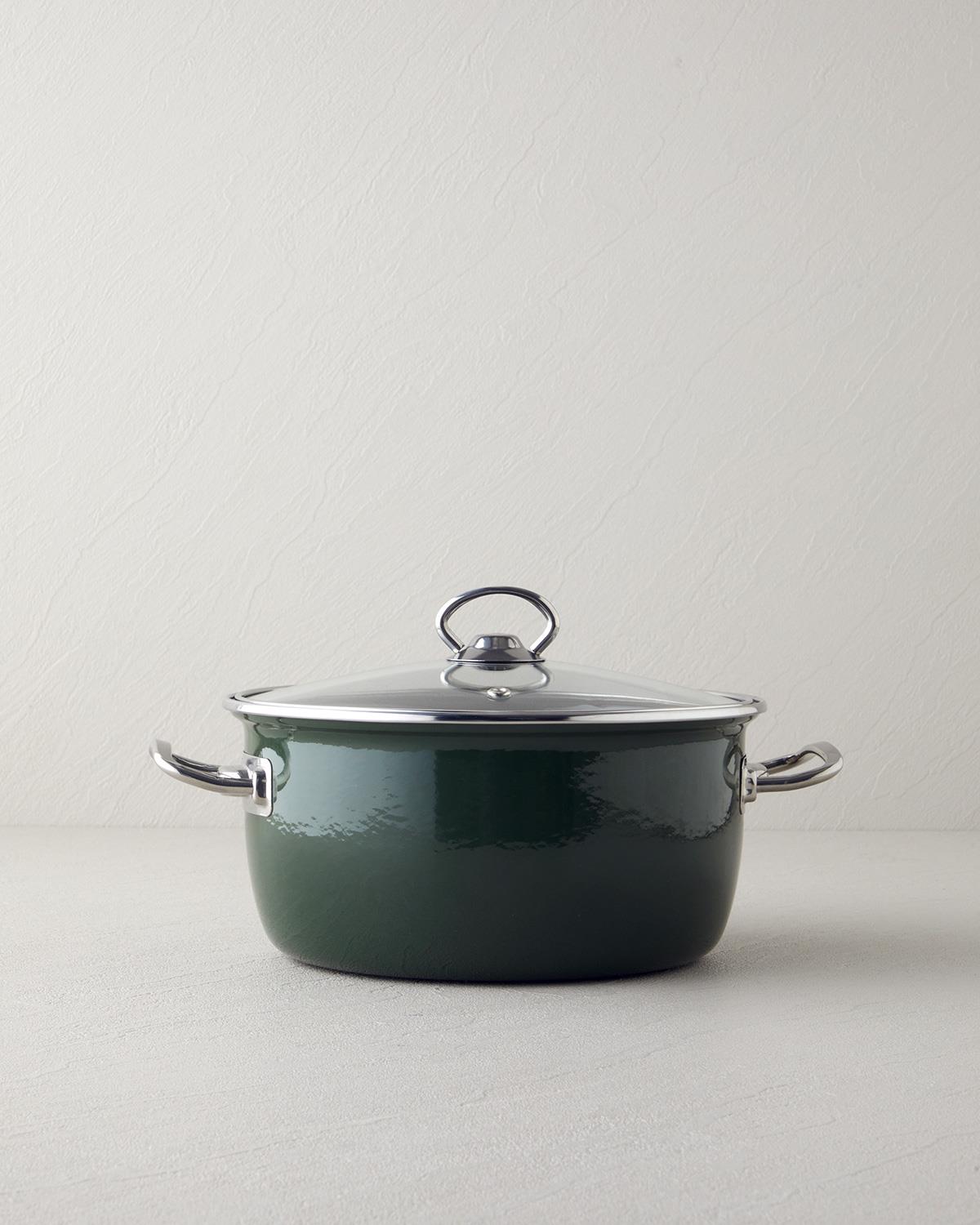 Sartagi Emaye Kızartma Tenceresi 22 cm Yeşil