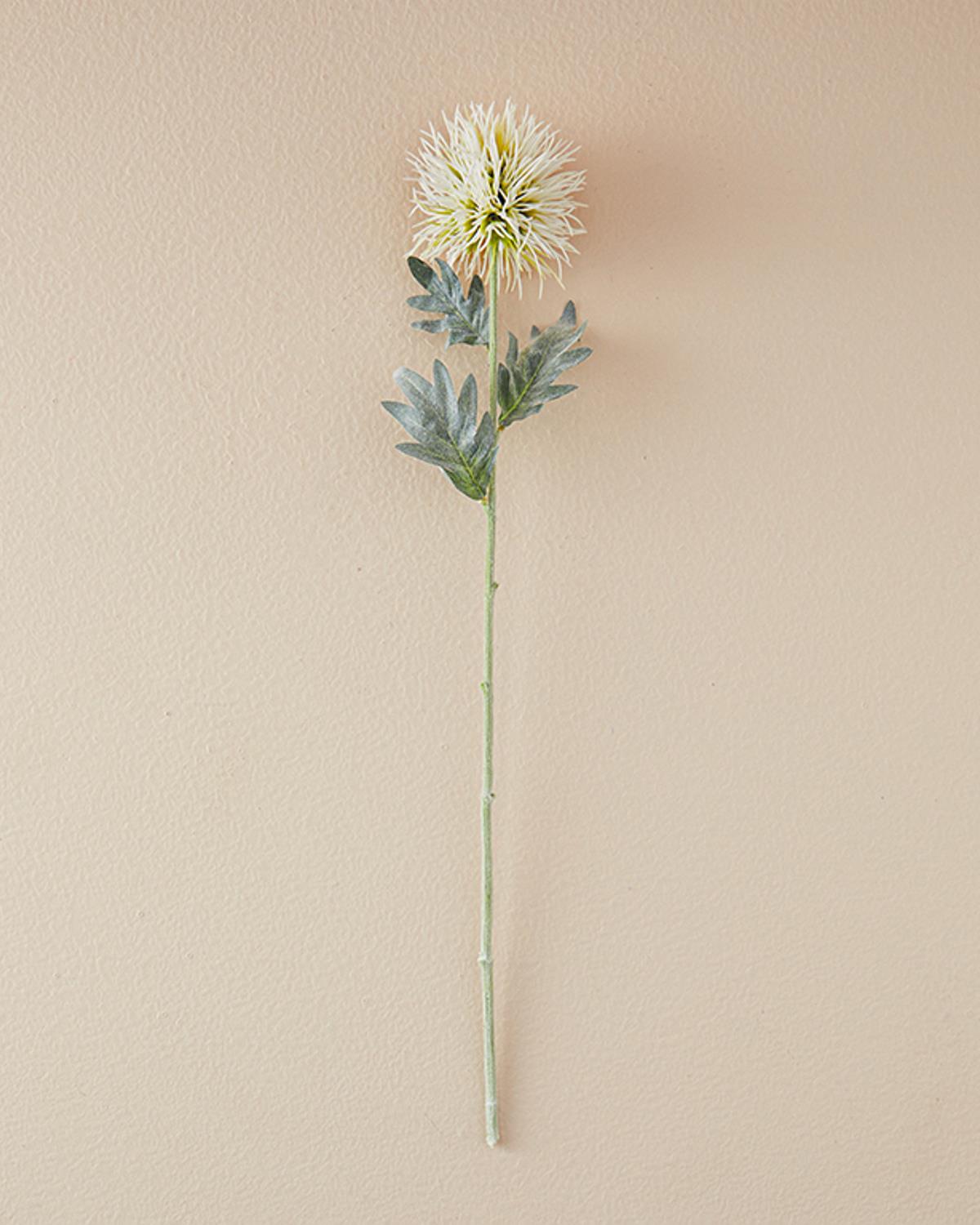 Sea Holly Tek Dal Yapay Çiçek Beyaz