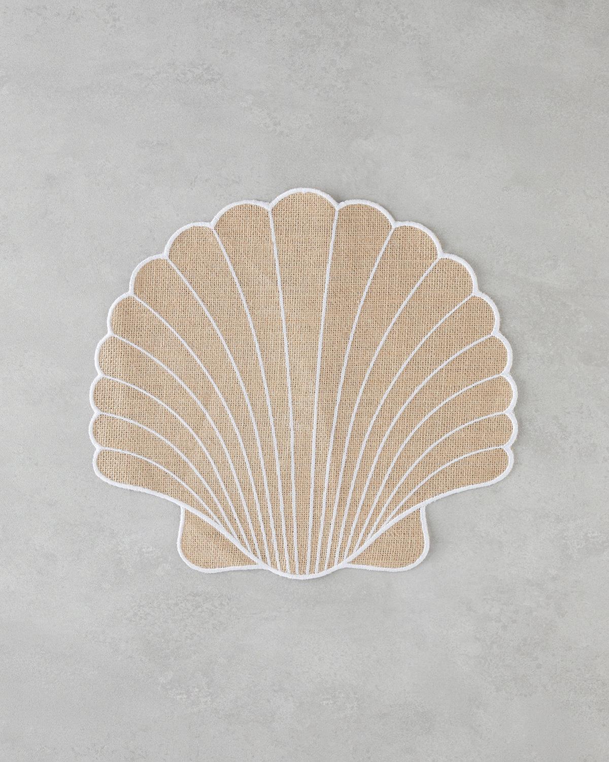 Seashell Jüt 2'li Amerikan Servis 34x38 Cm Krem