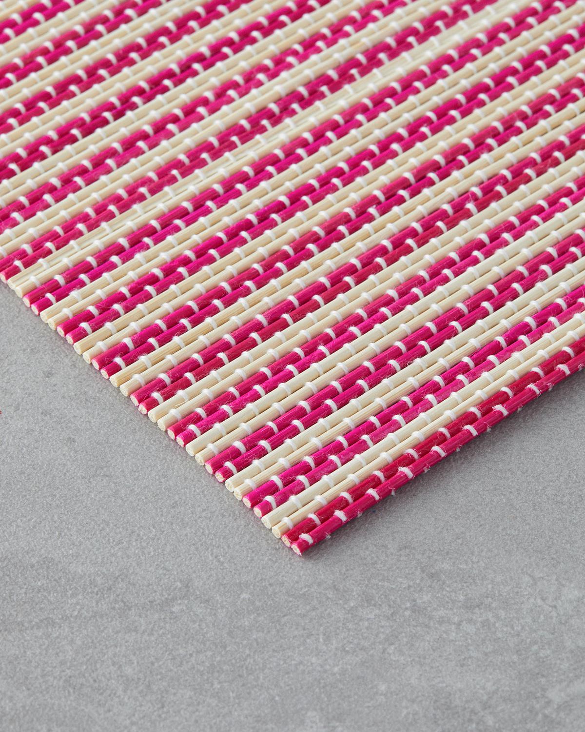 Serene Bambu 4'lü Amerikan Servis 30x45 cm Pembe - Mavi