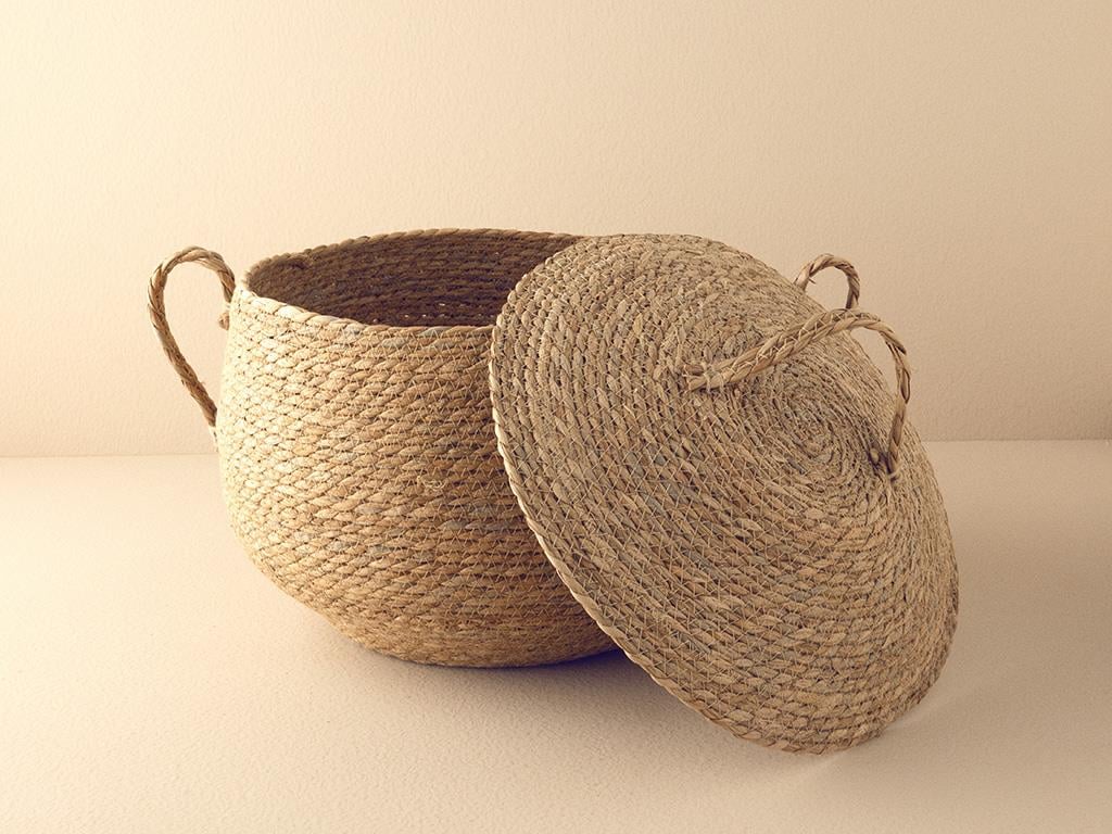 Shabby Hasır 3'lü Sepet Natural