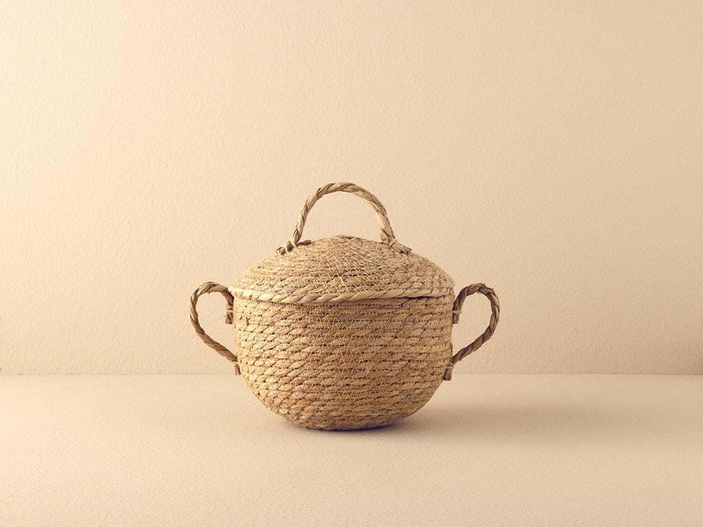 Shabby Hasır 3'lü Sepet Natural