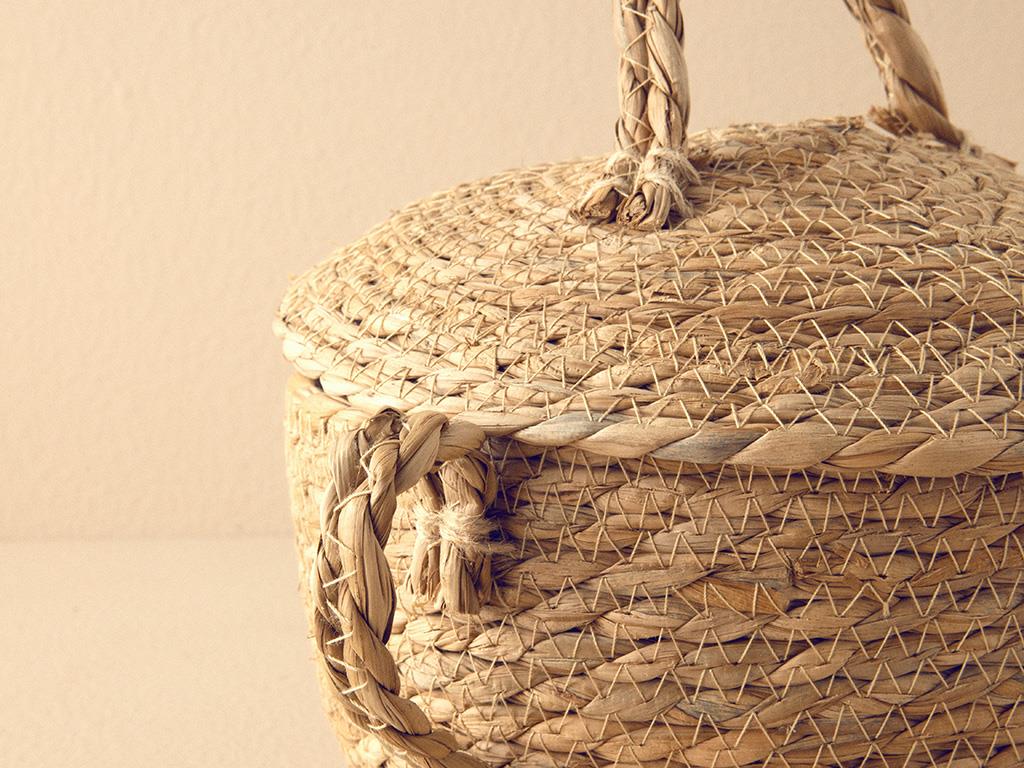 Shabby Hasır 3'lü Sepet Natural