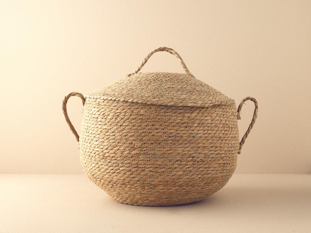 Shabby Hasır 3'lü Sepet Natural