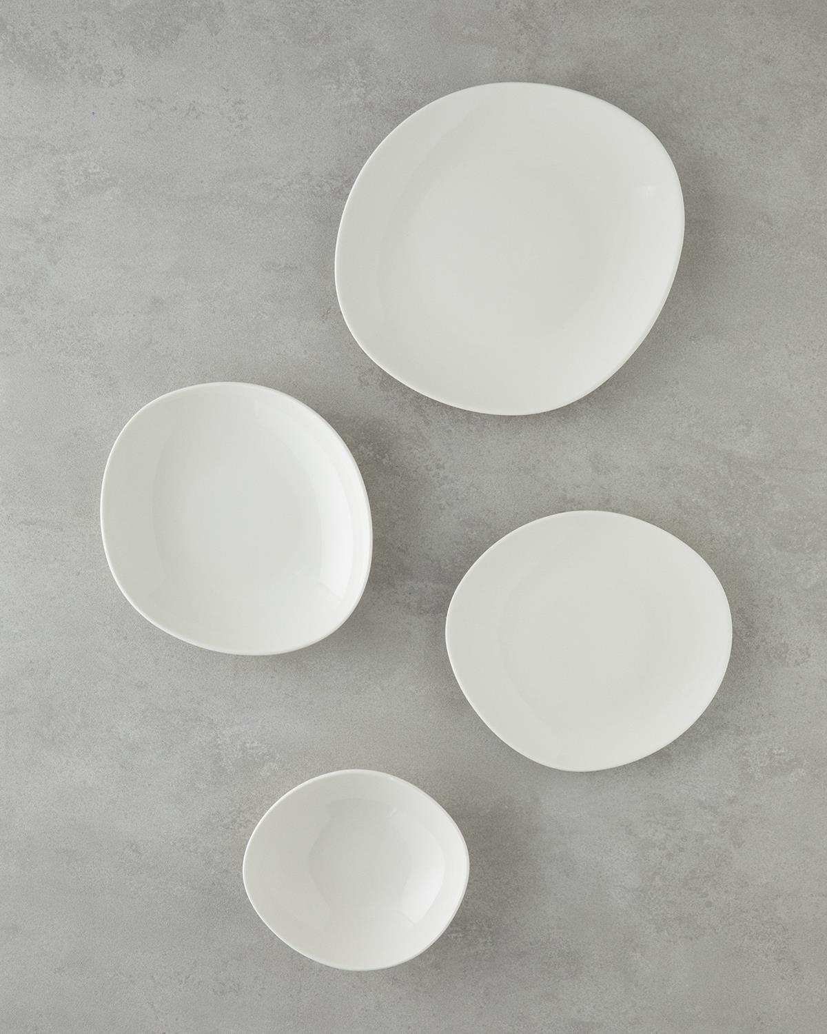 Shape Porselen Yemek Takımı 8 Parça 2 Kişilik Beyaz