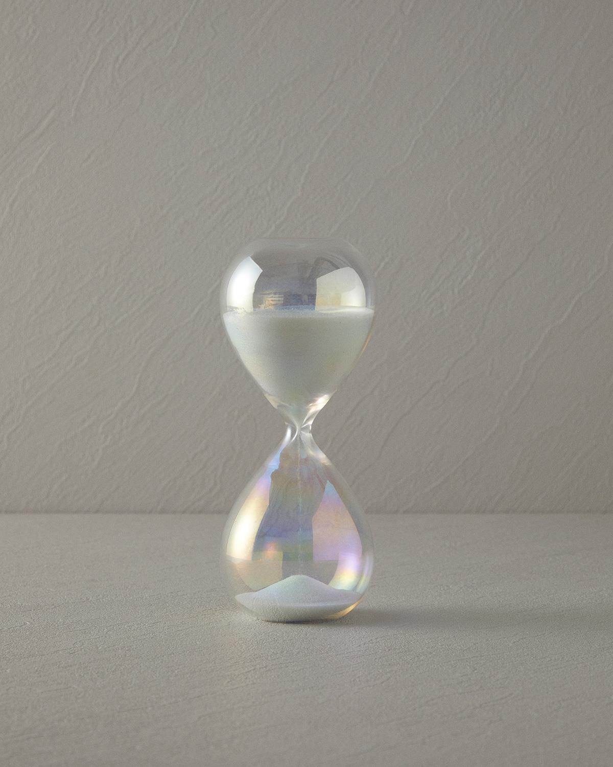 Shine Cam 30 dk Kum Saati 8x8x20 cm Beyaz