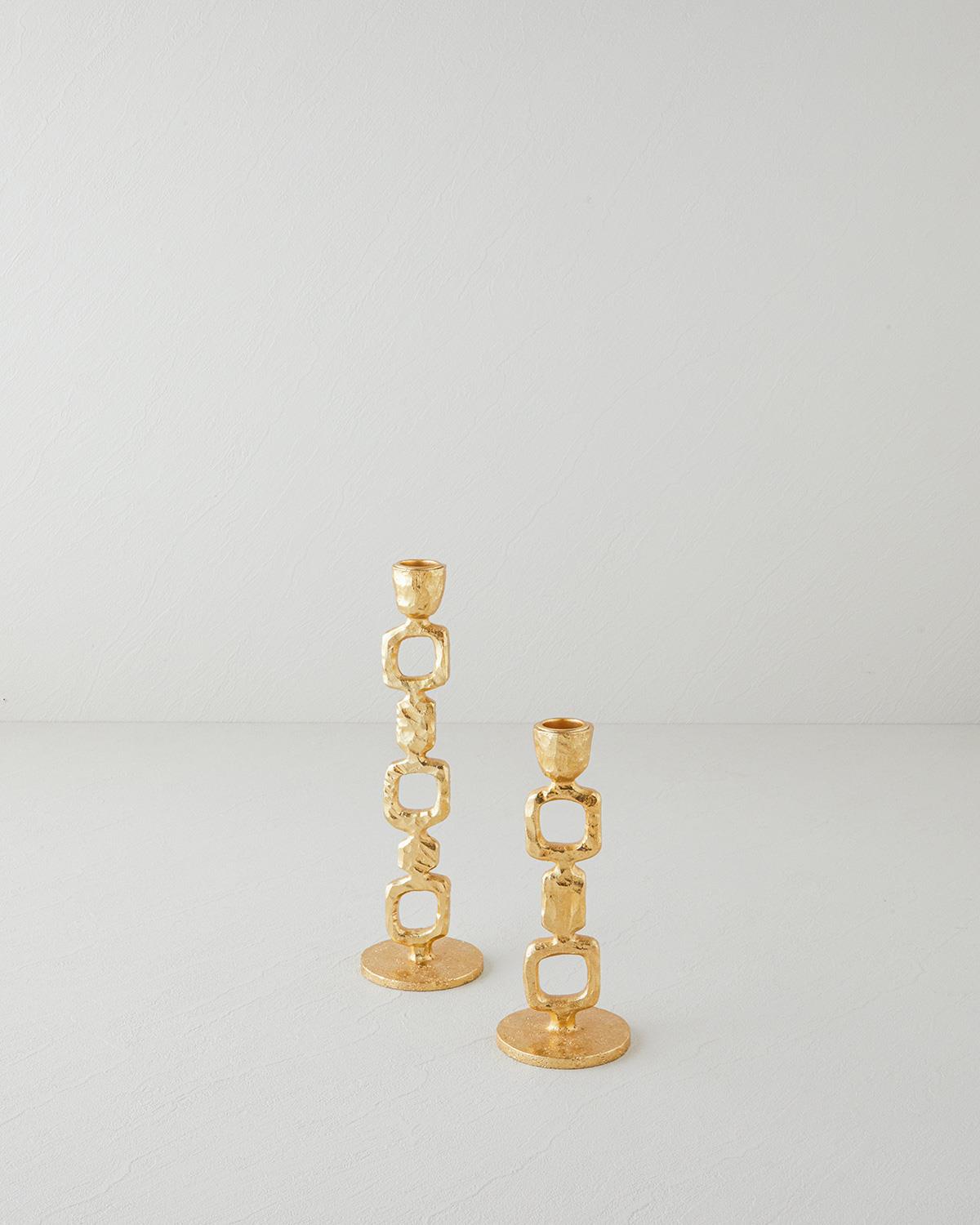 Shine Şamdan 26 cm Gold