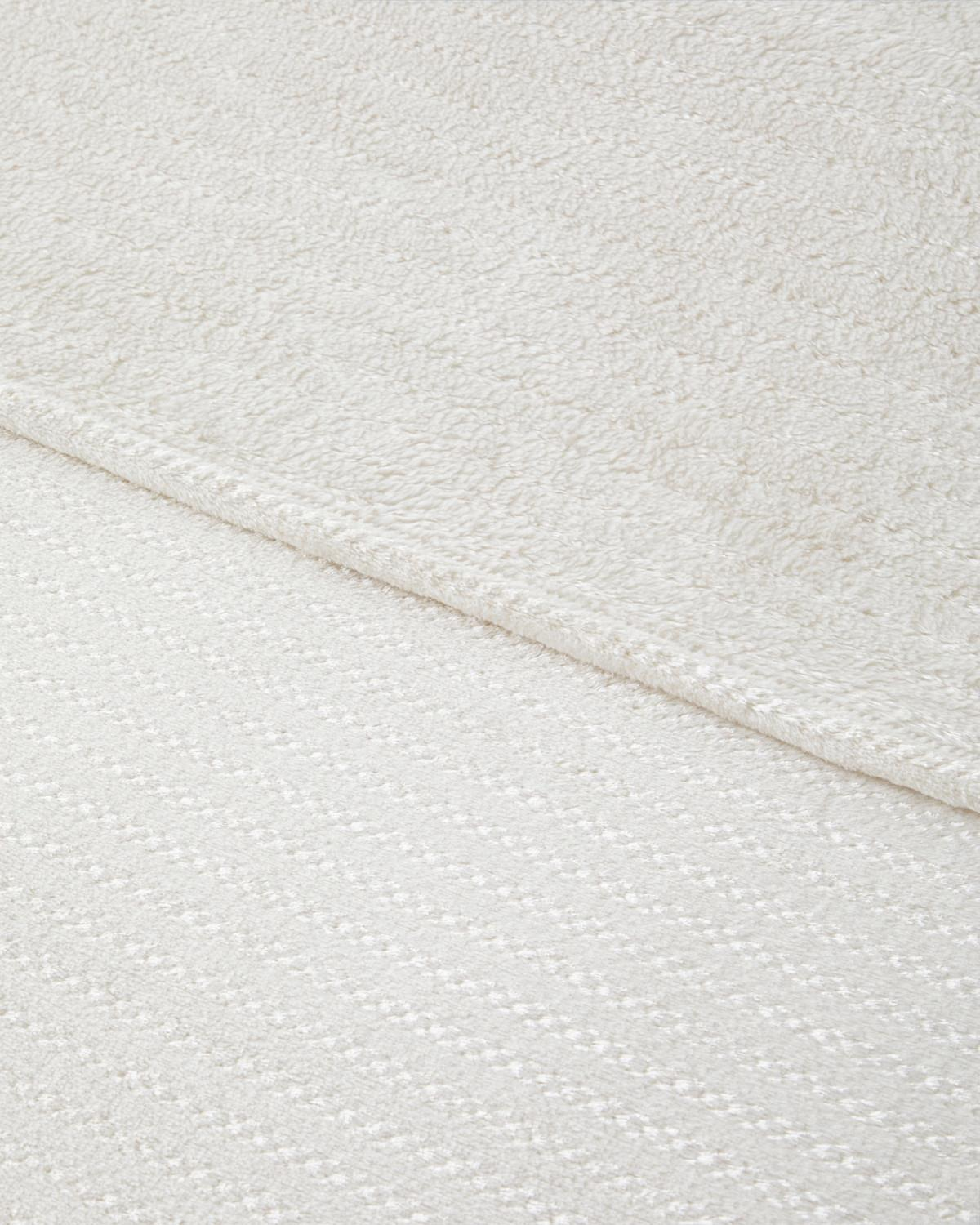 Shiny Lines Floşlu Supersoft Çift Kişilik Battaniye 200x220 cm Krem