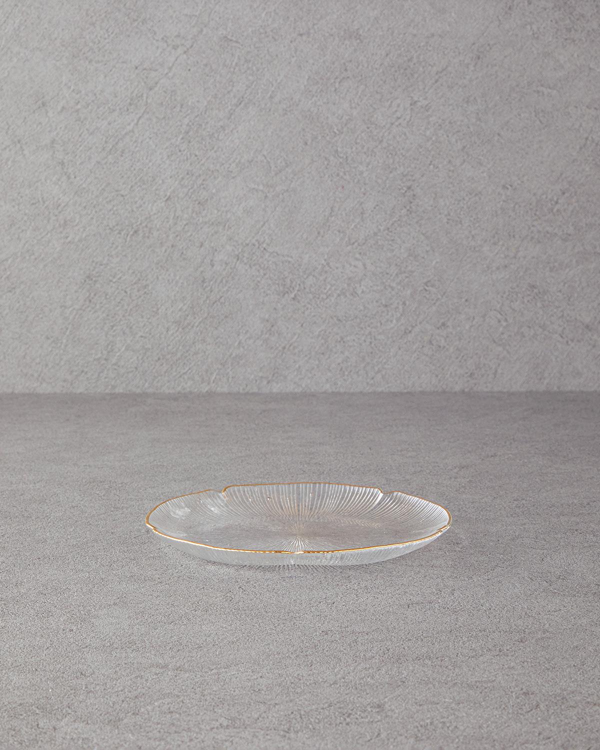 Siana Cam Pasta Tabağı 21 cm Gold