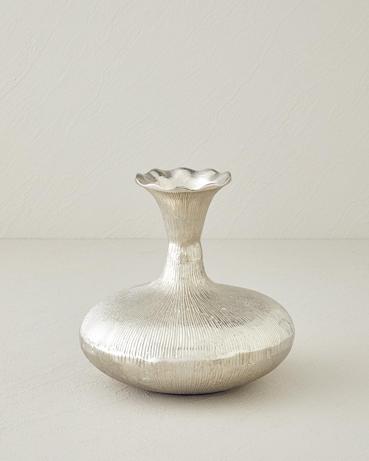 Silva Metal Vazo 19.5 x 19.5 x 19 cm Silver