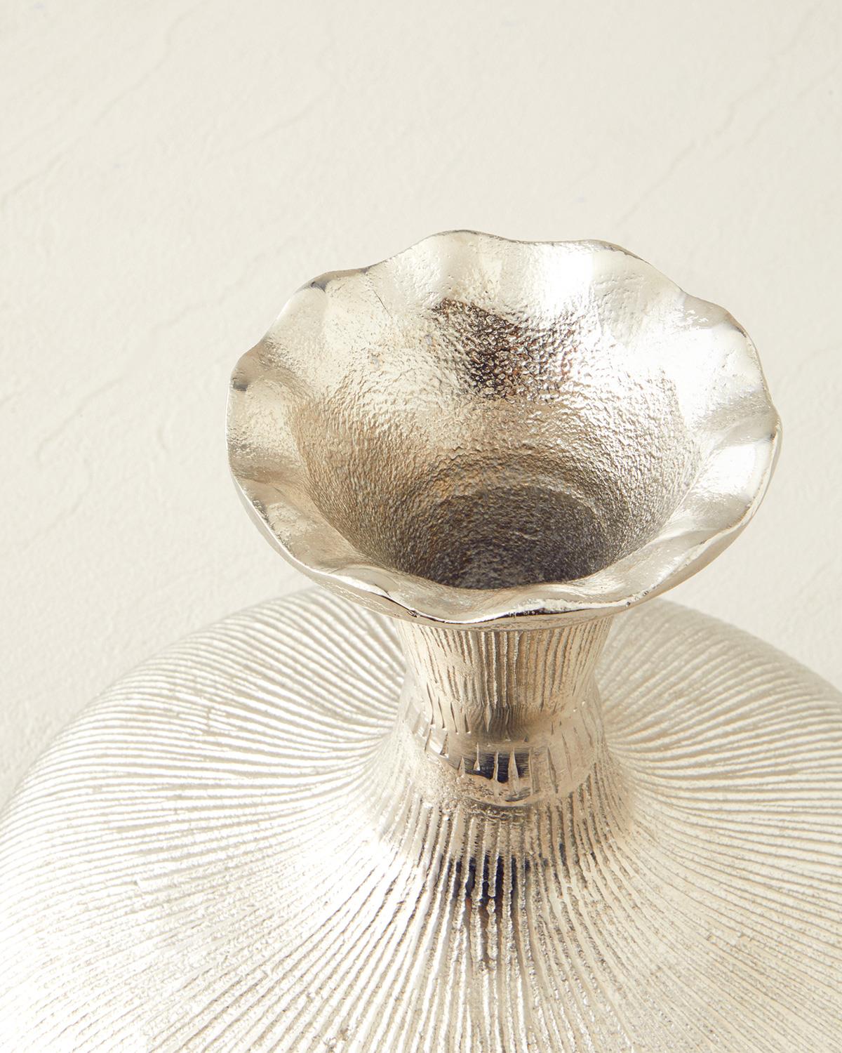 Silva Metal Vazo 19.5 x 19.5 x 19 cm Silver