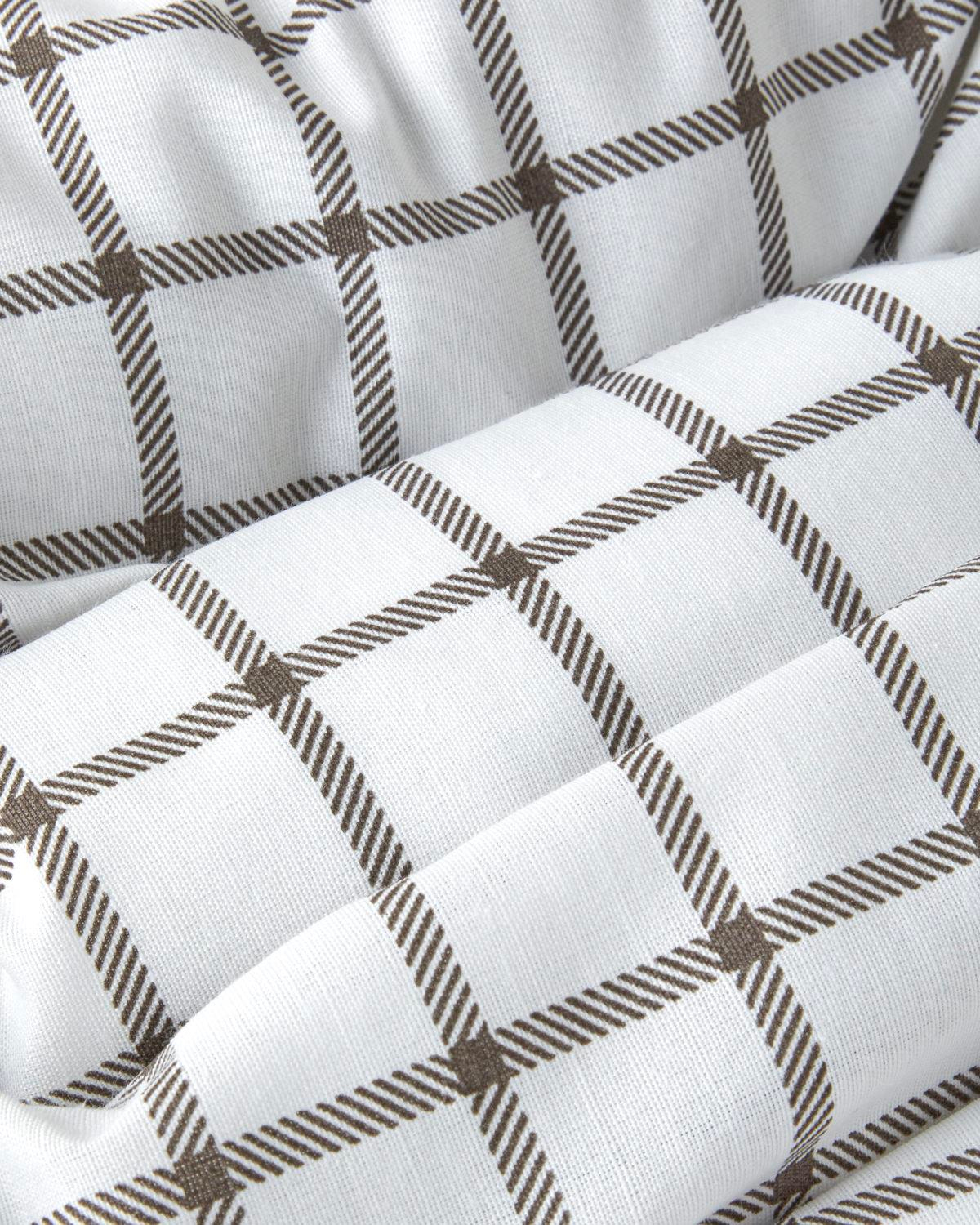 Simple Checks Kolay Ütülenir Çift Kişilik Nevresim Takımı 200x220 cm Kahverengi