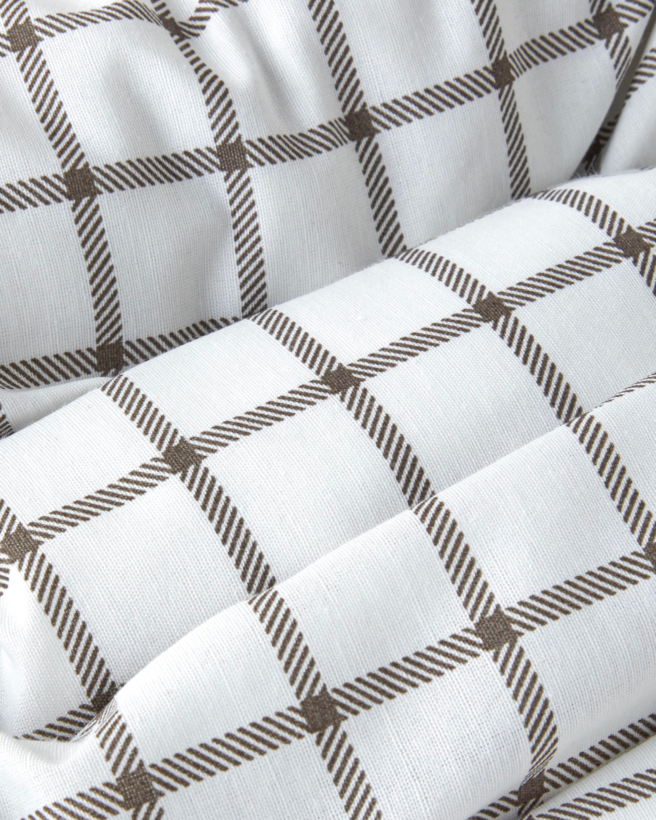 Simple Checks Kolay Ütülenir Tek Kişilik Nevresim Takımı 160x220 cm Kahverengi