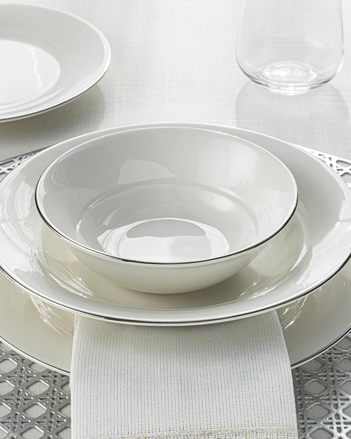 Sirius Porselen 24 Parça 6 Kişilik Yemek Takımı Silver