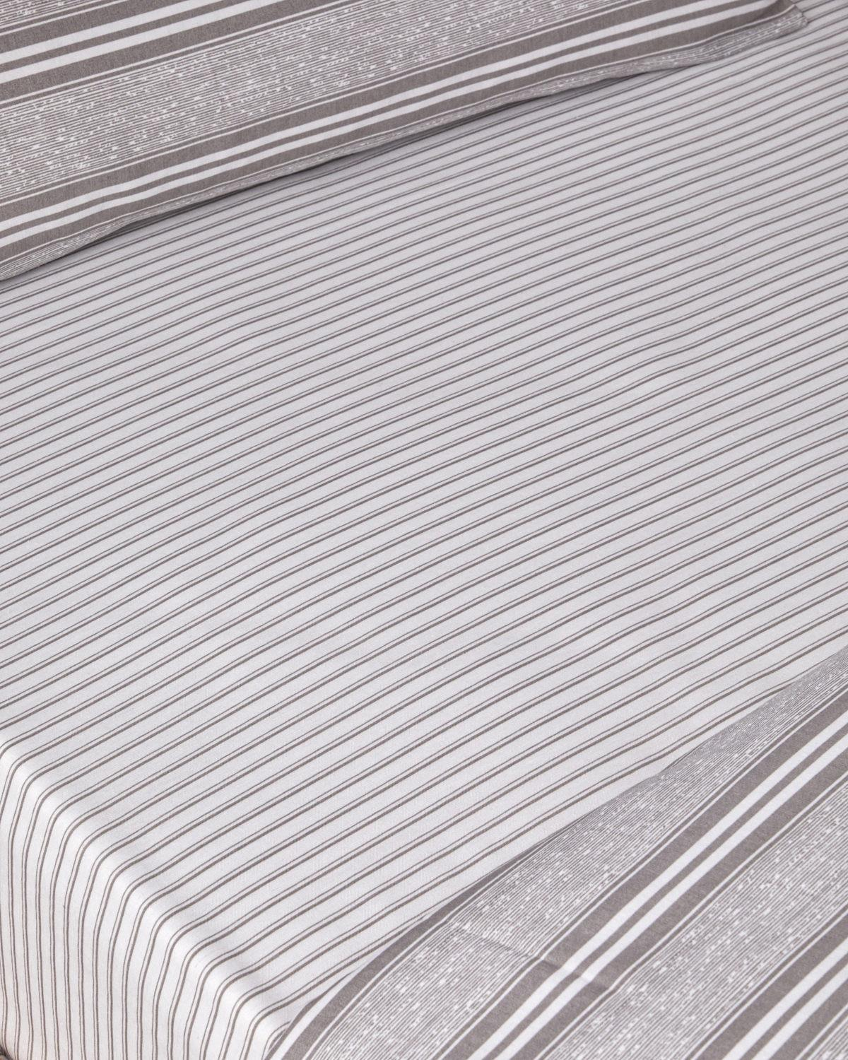 Sleek Lines Kolay Ütülenir Çift Kişilik Nevresim Takımı 200x220 cm Gri