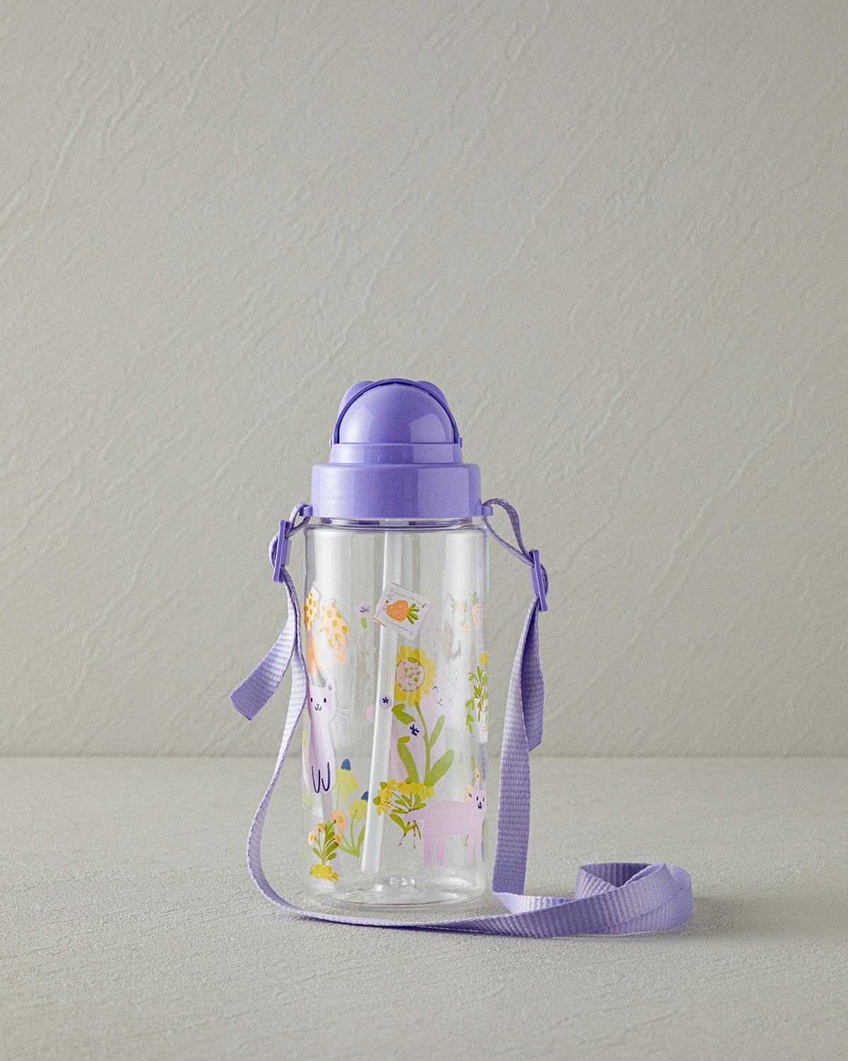 Smiling Cats Trian Askılı Çocuk Suluk 500 ml Mor