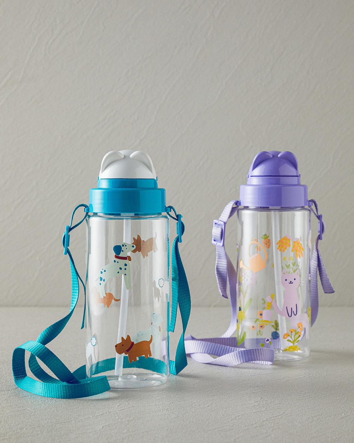Smiling Cats Trian Askılı Çocuk Suluk 500 ml Mor
