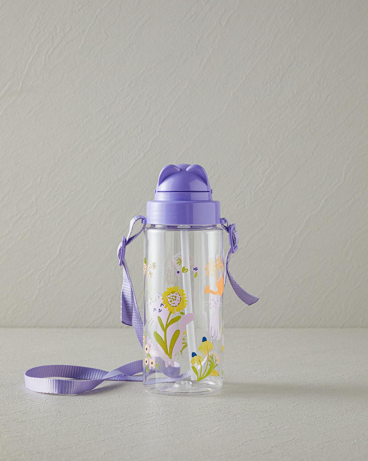 Smiling Cats Trian Askılı Çocuk Suluk 500 ml Mor