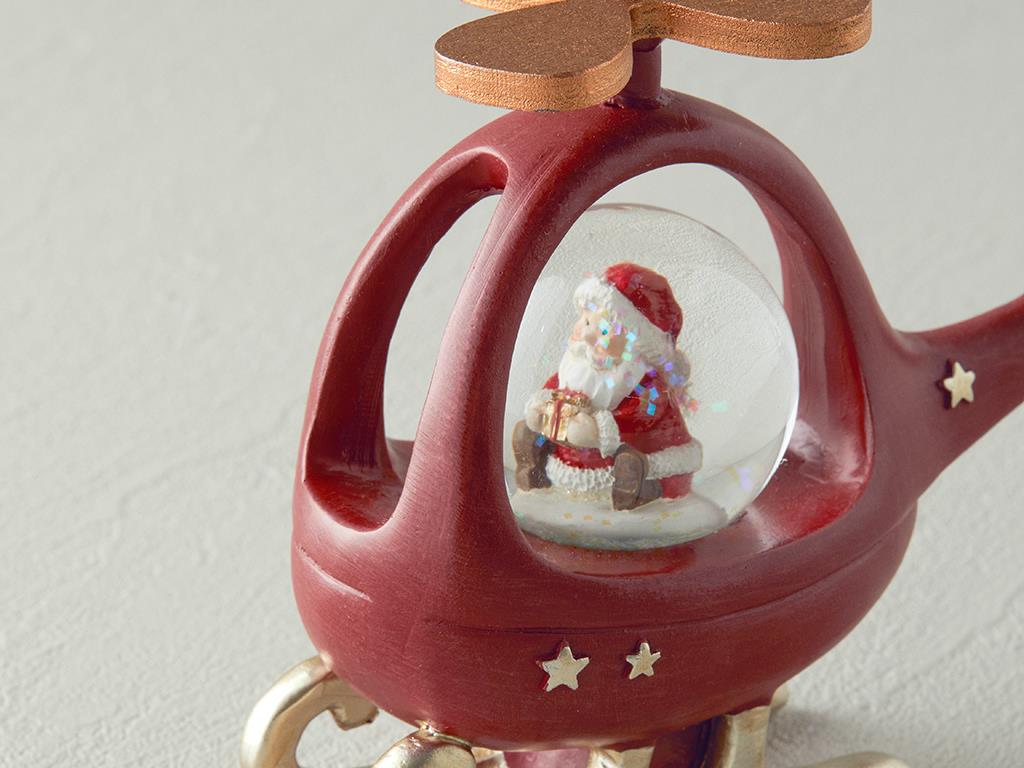 Snowy Polyresin Kar Küresi Kırmızı