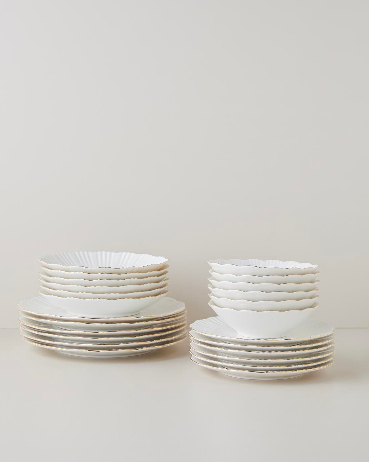 Soft Garden Porselen Yemek Takımı 24 Parça 6 Kişilik Gold