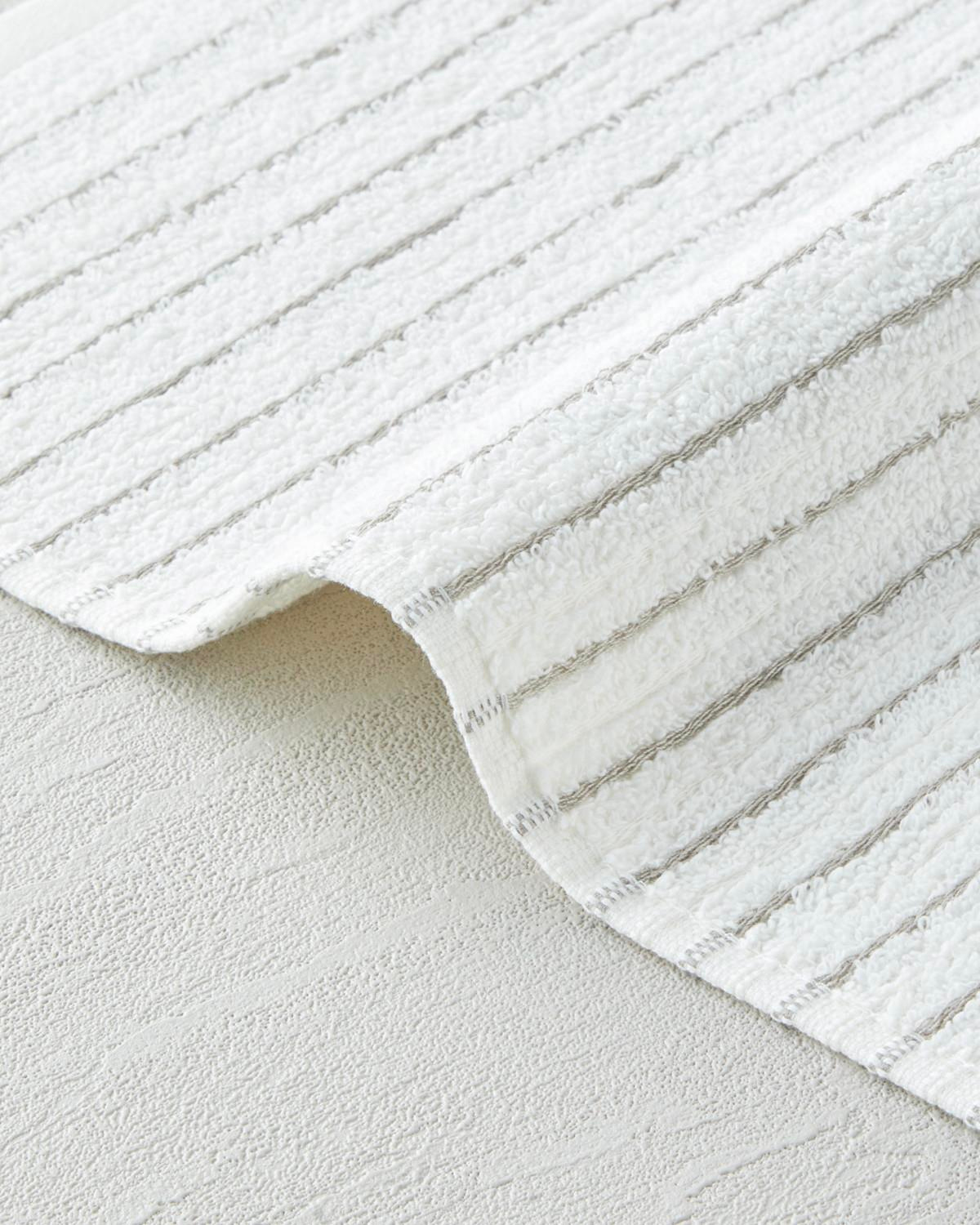 Soft Stripe Pamuk El Havlusu 30x45 cm Fildişi