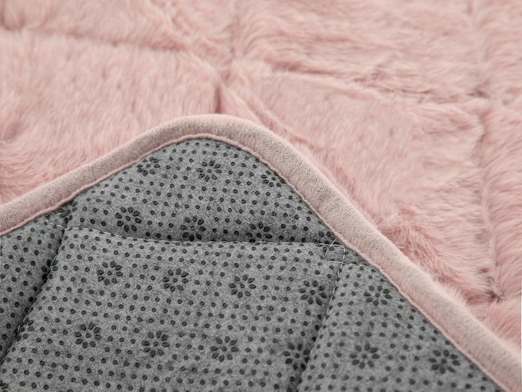 Soft Touch Rabbit Peluş Banyo Paspası Pudra