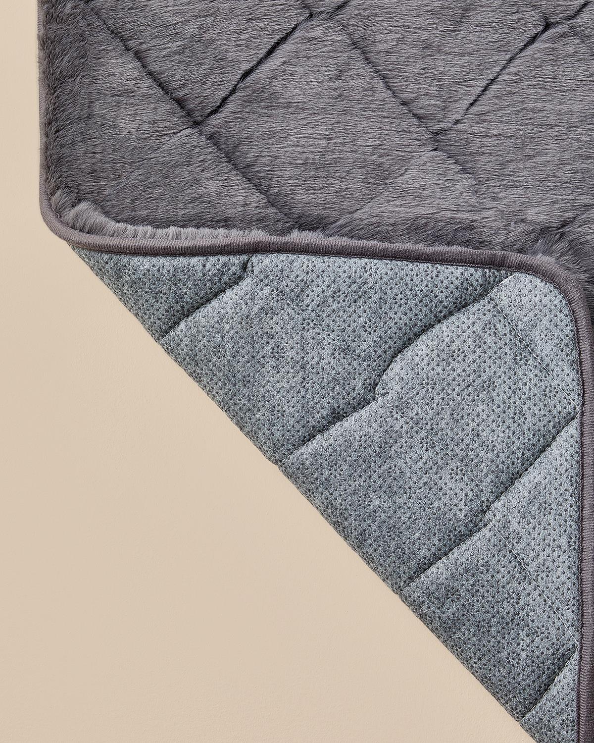 Soft Touch Rabbit Pelüş Halı Antrasit