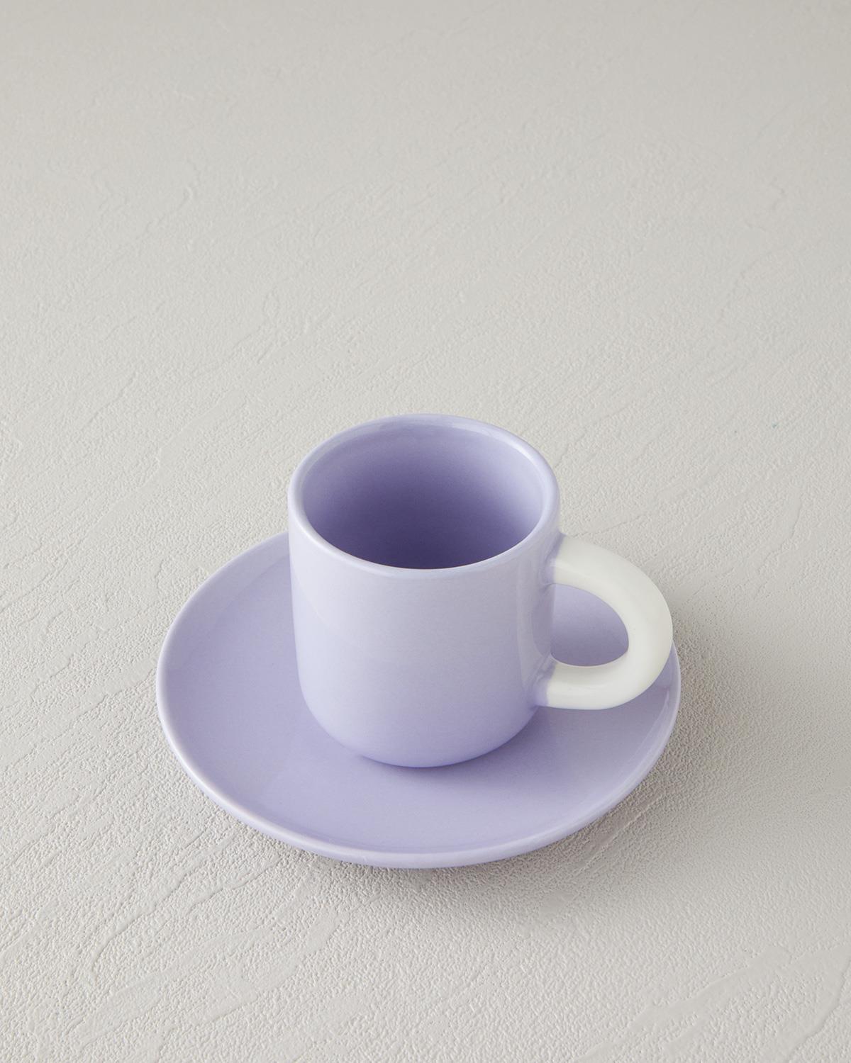Softy New Bone China 8 Parça 4 Kişilik Kahve Fincan Takımı 100 ml Renkli